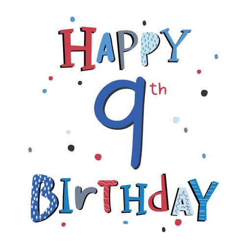Picture of HAPPY 9TH BIRTHDAY CARD